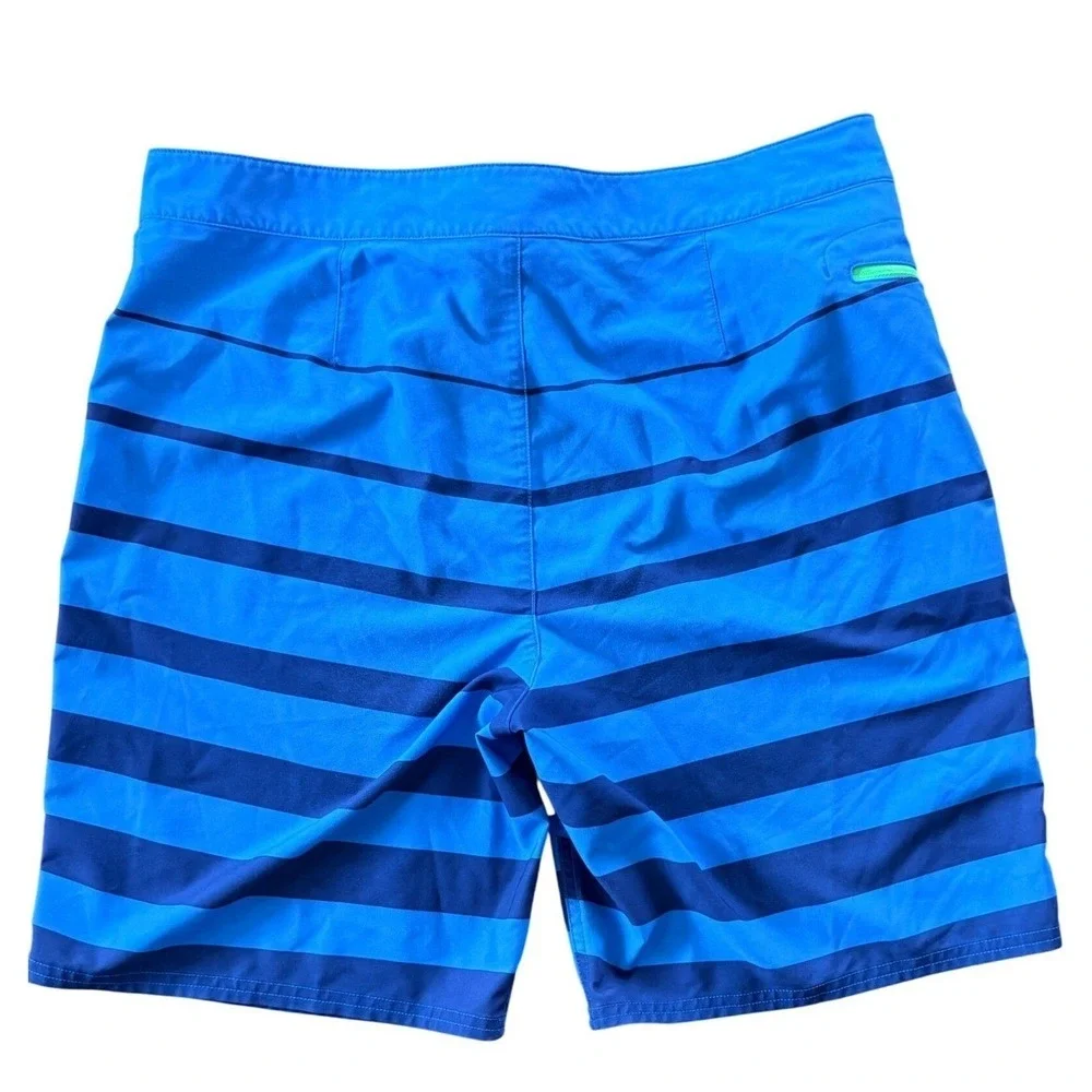 Vineyard Vines Mens Blue Striped Board Shorts‎ Swim Trunks Size 36 Stretch